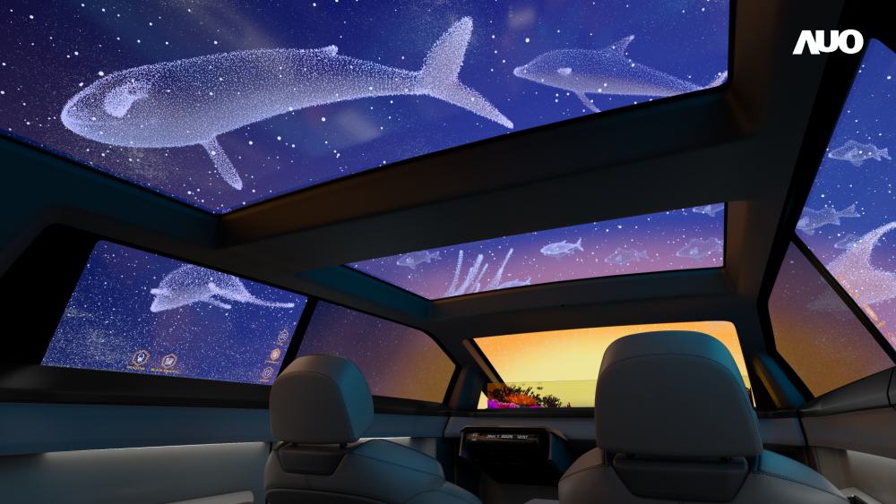 DUOBAO�����پW��Smart Cockpit 2025չʾһϵ���I�ȘI���Micro LED Display HMI ��Q���������лþ�ȫ����Ļ(Vitrual Sky Canopy)��ȫ���׶Ȍ����ߴ���͸��Micro LED �@ʾ�����촰�đ���������o߅�H�ĳ���ʽ�w�